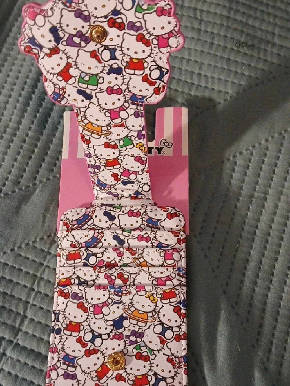 Hello Kitty Colorful Card And Identification Holder With Large Hello Kitty Snap